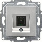 EstoreBox Günsan Eqona Gümüş Tekli Data Prizi (RJ45 Cat6 Mekanizma