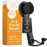 EstoreBox Happy Sol Kuru Yüz Fırçası, Peeling Yüz Fırçası, Yüksek Kaliteli Kayın Ağacı, Lenfatik Drenajı Dest