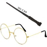 EstoreBox Harry Potter Asası 30 cm Metal Harry Potter Gözlüğü