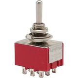 EstoreBox IC-148A 9 Pin Ø6mm On-Off Toggle MTS-302 - 0 - Siyah - 1 Adet
