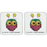 EstoreBox Iki Adet Atkili Baykuş Cep Sobasi,el Isitici,sicak Su Torbasi Pvc 10X9,5CM - Ada Çayı