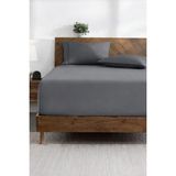 EstoreBox Lastikli & Hipoalerjenik ÇARŞAF%100 Pamuk Penye Kumaş Antrasit 200X200, Luxcarsaf - 001-Renkli