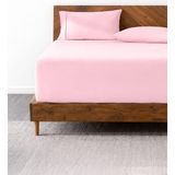EstoreBox Lastikli & Hipoalerjenik ÇARŞAF%100 Pamuk Penye Kumaş Pembe 200X200, Luxcarsaf - 001-Renkli