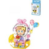 EstoreBox Loz Micro Block Pembe Astronot 410 Parça Oyuncak Yapım Seti FFLZ-8828