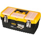 EstoreBox Mano Mt/16 Organizerli Klasik Metal Kilitli Takım Çantası, Polipropilen, Siyah/sarı, 16 ’’
