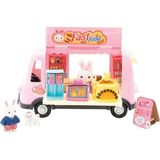 EstoreBox Mega Oyuncak Mini Fast Food Karavanı Okul Seti Pembe Taşınabilir Oyun Seti - 1BW-Beyaz - 0,60 x 19 x 29 cm
