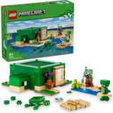 EstoreBox Minecraft Kaplumbağa Plaj Evi 21254-7 Yaş Üzeri Macera Oyunları Seven Çocuklar Için 3 Adet