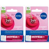EstoreBox Nivea Kiraz Dudak Bakım Kremi Parlatıcısı 4.8gr, Nemlendirici,kırmızı Işıltı, Kiraz Kokusu,avant