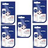 EstoreBox Nivea Lip Med Repair Spf 15 Dudak Bakım Kremi, E Içerikli, 5 Adet
