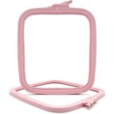 EstoreBox Nurge Pembe Orta (No:3) Plastik Kare Nakış Kasnağı, Çapraz Dikiş Çemberleri, Zımba Iğne Halkası, Ke