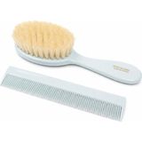 EstoreBox Parcelona French Grooming Combo Gri 15,24 cm Selüloit Yumuşak Doğal Ipek Kıllar Bebek Fırçası Ta