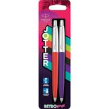 EstoreBox Parker Jotter Originals Tükenmez Kalemler | Retrowave Koleksiyonu | Vermilion Kırmızı Indigo Mor