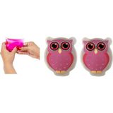 EstoreBox Pembe Baykuş Cep Sobası,el Isıtıcı,2 Adet Sıcak Su Torbası Pvc 9cm - Ada Çayı