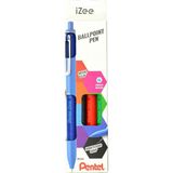 EstoreBox Pentel 1.0 mm Bazlı Mekanizmalı Roller Kalem - Izee - 4'lü Blister (A-B-C-D)