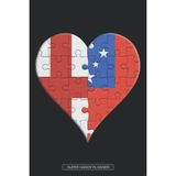 EstoreBox Planner: English Samoan Flag United Heart Jigsaw Puzzle Flags Of England Samoa
