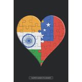 EstoreBox Planner: Indian Samoan Flag United Heart Jigsaw Puzzle Flags Of India Samoa