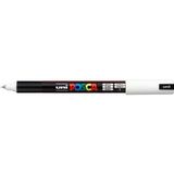 EstoreBox Posca Pc-1mr Uni Beyaz Boya Marker Kalemler Ultra Ince 0,7 mm Kalibre Uç Ucu Her Yüzeye Yazılır Kum