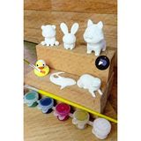 EstoreBox Postermanya Boyanabilir Hayvanlar Figür Seti, 6 Eğitici Figür, 3D Montessori Oyuncak,çocuklar Için