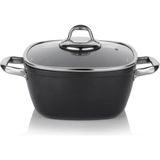EstoreBox Schafer Gastronomie Granit 26 cm Kare Tava Siyah