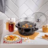 EstoreBox Schäfer Fry Çıtır Kızartma Tenceresi 22 Cm-3 Parça-Siyah