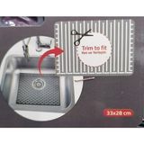 EstoreBox Seahome Dikdörtgen Silikon Lavabo Buzluk Matı 33X28 cm Antrasit Renk 1 Adet GP115