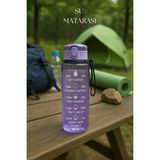 EstoreBox Suluk & Su Şişesi & Sporcu Matara Mor 1000 ml - 5 Renkli