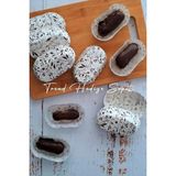 EstoreBox Takribi 200 Adet Büyük Boy Desenli Ekler Kağıdı 8.5x4 Cm, Baklava Sunumluk, Muffin Kek Kalıbı - Altın