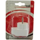 EstoreBox Tek-Iş 524098 Fişs Erkek Topraklı Anahtarlı, Beyaz