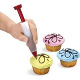 EstoreBox Tinky Winky Pasta Dekor Kalemi 16 cm Pasta Süsleme Muffin Cupcake Dekor Yazı Çikolata Latte Kalem - Altın