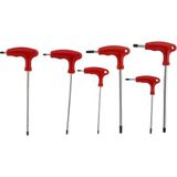 EstoreBox Tork Alyan Tornavida Seti Çelik Mıknatıslı T10 T15 T20 T25 T30 T40 Saplı Iki Yön Uç 6 'lı Set