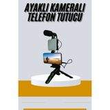 EstoreBox Tripod Telefon Tutucu Kumandalı Mikrofon LED Işık Vlog Video Kayıt