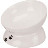 EstoreBox Trixie Mama Su Kabı Yükseltilmiş Ergonomik Seramik 0.15LT 13 cm Beyaz
