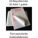 EstoreBox Tüm Yazıcılar Kuvvetli Yapışkanlı A4 Yapışkanlı Etiket Kağıdı, 21X29.7 Cm, 160 Gr, 20 Ya
