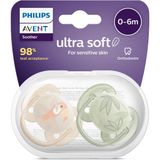 EstoreBox Ultra Emzik, Erkek Bebekler Için 0‑6 Ay, 2’li Paket, Ortodontik Silikon, Flexifi