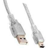 EstoreBox USB 2.0 Şeffaf 3 Metre Mini 5 Pin Kablo