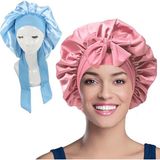 EstoreBox Wubayi 2 Adet Saten Uyku Kapısı, Ipek Kaput Saç Şal Uyku Için, Saç Bonnet Banyo Için, Kravat Bandı