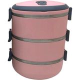 EstoreBox Yemek Termosu Pembe 3lü Sefer Tası Saklama Kabı 1.8lt