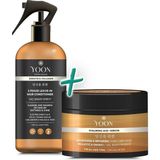 EstoreBox Yoon 2'li Vegan Saç Spreyi & Saç Bakım Maskesi 250ML, Hyaluronik Asit, Keratin, Kolajen B7 Bioti