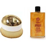 EstoreBox Yüz Vücut Fondöten Fırçası 249 + Işıltılı Saç & Vücut Nemlendirici - 100 ml