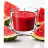 Estoria Coffee Karpuz Kokulu Bardak Mum | 20 Saat Yanma | Pembe | Cam Kap | 7,8 × 6 cm - renk