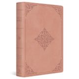 ESV Giant Print Value Personal Size Bible (TruTone, Blush Rose, Fleur-de-lis Design)