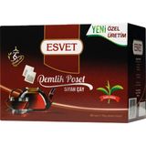 Esvet 50 Adet Siyah Çay Demlikpoşet 10 gr %100 Doğal Yoğun Aroma