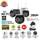 Esvision Es-5804 4kamera 8mp Wi-fi Model Ptz Akıllı Kamera