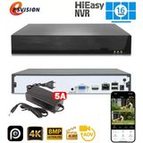 Esvision Es3016 16 Kanal Nvr Kayıt Cihazı 4K H265+ Hieasy Uygulama