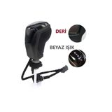 ESY DİZAYN VW Seat Tiguan Golf, Leon Passat İçin DSG Uyumlu Otomatik Vites Topuzu Siyah Kapak Beyaz Işık