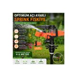 Eşya Dünyası Açı Ayarlı Sprink Fıskiye 360° Bahçe Sulama Başlığı | Çim Tarla Sera Sulama Aparatı 4-6 Metre