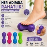 Eşya Dünyası Dikenli Fıstık Masaj Topu – El, Ayak ve Vücut Masaj Aleti | Refleksoloji & Kas Gevşetici Roller - Çok Renkli