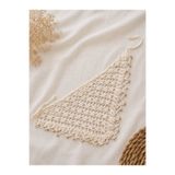 ESYCREATİVE ESY Bohem Saç Bandası, Fular, Krem File Bandana, Plaj Aksesuarı