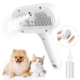 ETACCU Kedi Buhar Fırçası, Dökülme ve Bakım için 3'ü 1 Arada Kedi Buhar Fırçası, Köpekler/Kediler için Buhar Fırçası, Uzun ve Kısa Saçlar için Karışık Gevşek Saçları Çıkarın, Serbest Bırakma Düğmesi