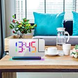 Etashop Rgb Projeksiyonlu Çalar Saat -7Ayna Led Dijital Saat Tavana Zaman Yansıtma Usb & Type C Şarj Rgb Atmosfer Gece L
